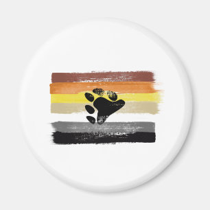 PAINTED BEAR PRIDE FLAG and SYMBOL Magnet