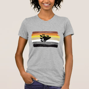 PAINTED BEAR PRIDE FLAG and SYMBOL T-Shirt
