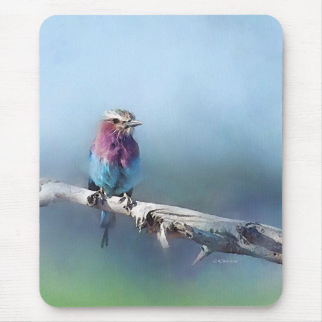 Painted Bird Mouse Pad (Front)
