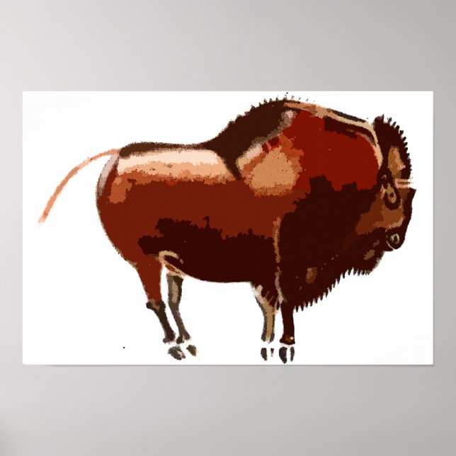 Painted Bison Canvas Print (Front)