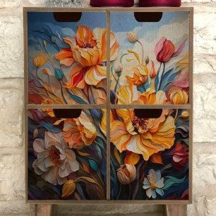 Painted Blooms Decoupage Tissue Paper