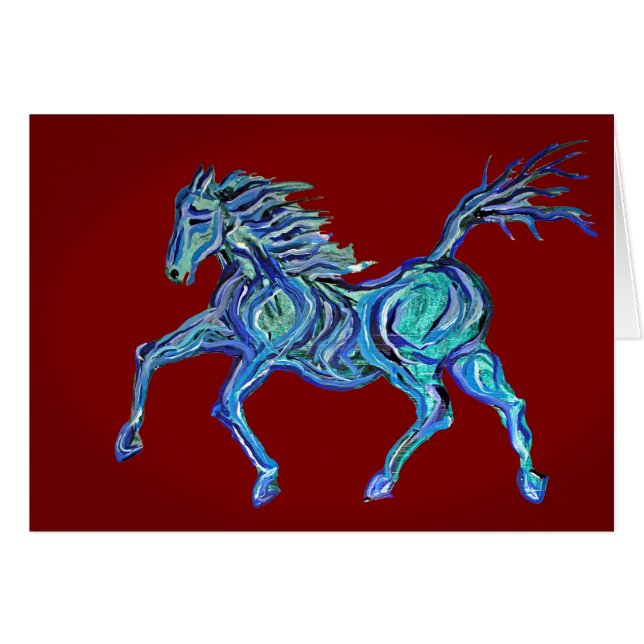 Painted Blue Horse (Front Horizontal)