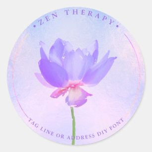 Painted Blue Lotus Purple Ombre stickers
