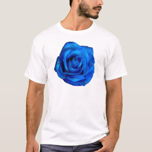 Painted Blue Rose With Rain T-Shirt