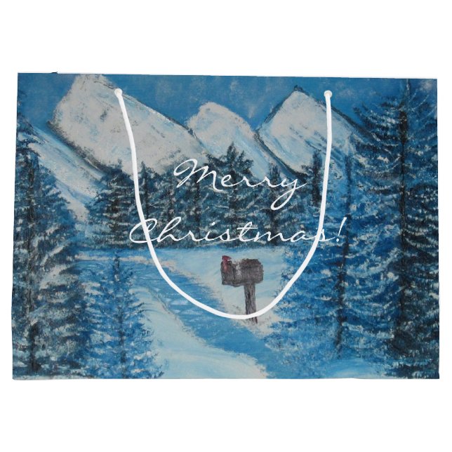 Painted Blue Winter-GIFT BAG L (Back)