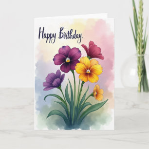 Painted Bouquet Birthday Card