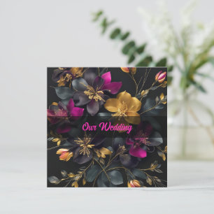 Painted Bouquet Wedding Invitation