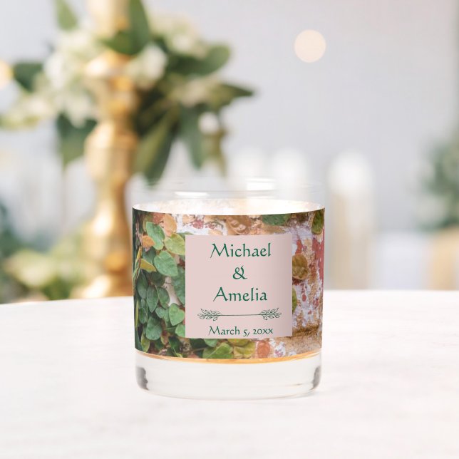 Painted Bricks Green Ivy Wedding Rocks Glass (Insitu (Wedding))