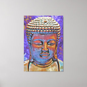 Painted Buddha Canvas Print