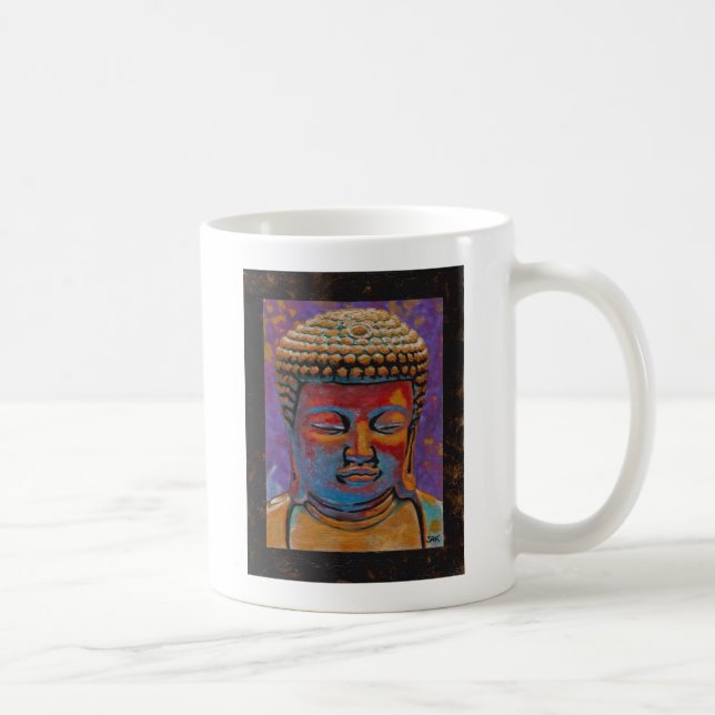 Painted Buddha, Framed Coffee Mug (Right)