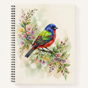 Painted Bunting Bird Notebook