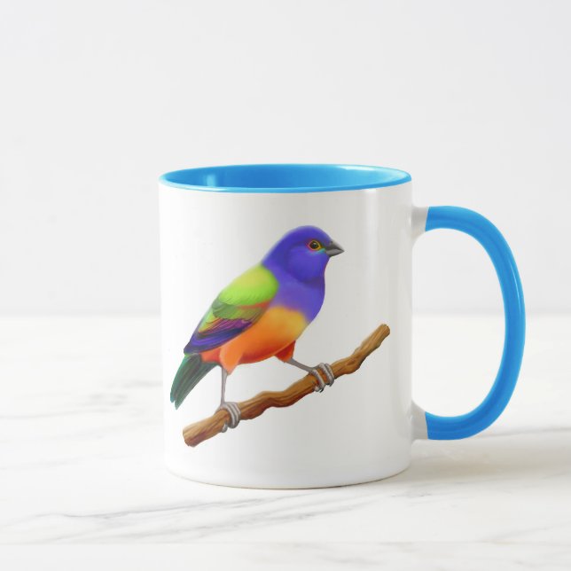 Painted Bunting Ringer Mug (Right)