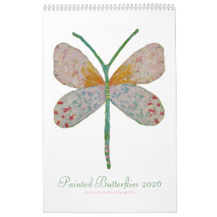 Painted Butterflies 2025 vertical Calendar