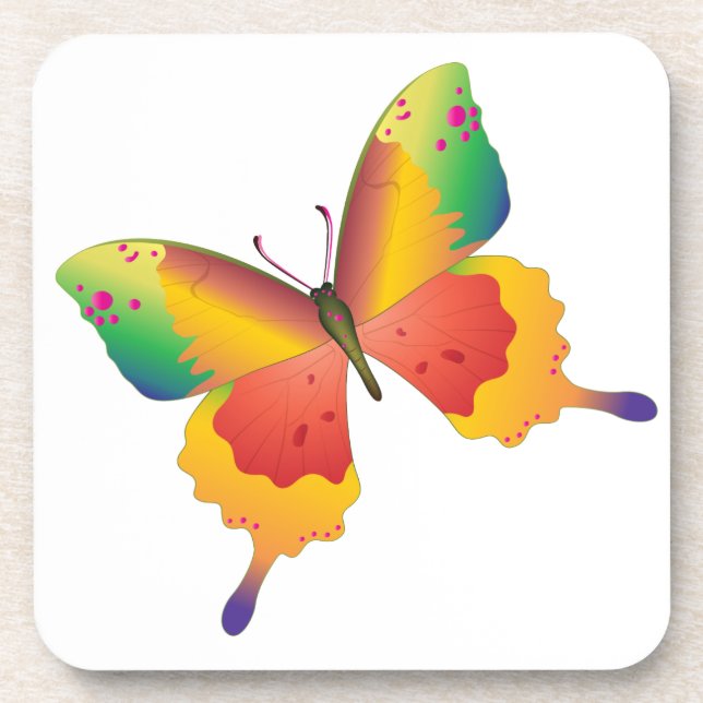 Painted Butterfly Coaster (Front)