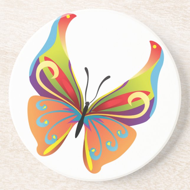 Painted Butterfly Coaster (Front)