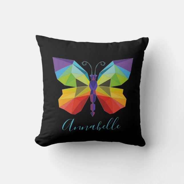 Painted Butterfly, personalised Cushion (Front)
