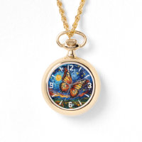 Painted Butterfly Starry Night Sky Elegant Womans