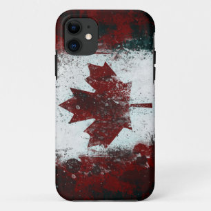 Painted Canadian Flag Case-Mate iPhone Case