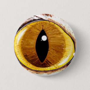 Painted Cat's Eye 6 Cm Round Badge
