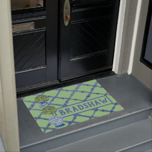 Painted Chinoiserie Ginger Jars Jar Doormat