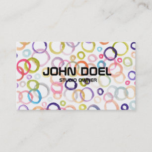 painted circles business card