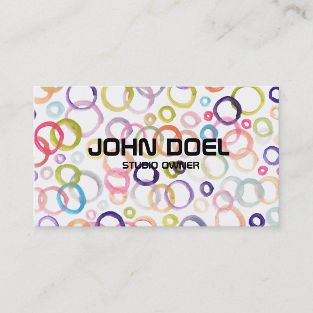 painted circles business card (Front)