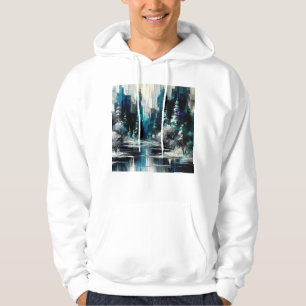 Painted City Winter Scene 1006 Hoodie