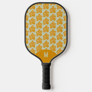 Painted Clouds Green Coral Blue Pickleball Paddle