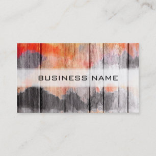 Painted Colour Wood Look #2 Business Card