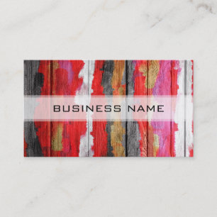 Painted Colour Wood Look #8 Business Card