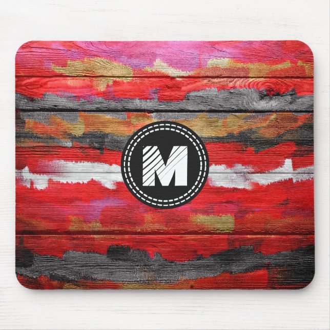 Painted Colours Wood Look #4 Mouse Pad (Front)