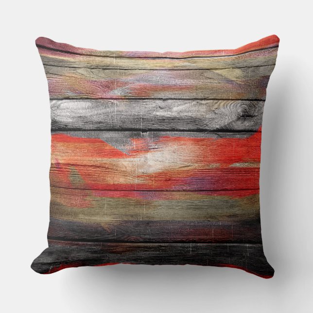Painted Colours Wood Look #6 Cushion (Front)