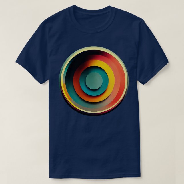 Painted Concentric Circles 2 T-Shirt (Design Front)