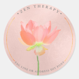 Painted Coral Lotus Ombre stickers