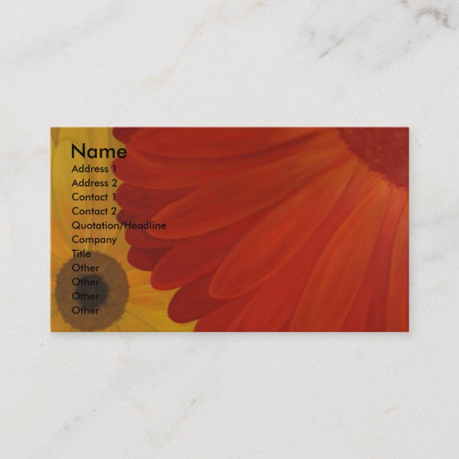 Painted Daisies Business Cards (Front)