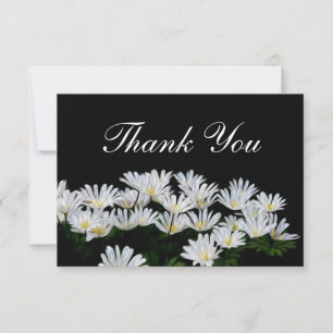 Painted Daisies Wedding Thank You Card