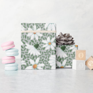 Painted Daisies Wrapping Paper