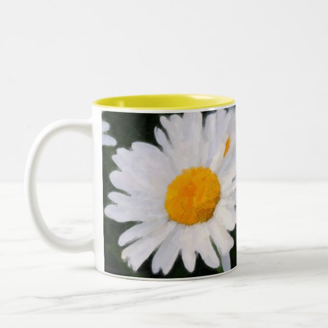 Painted Daisy Coffee Mug (Left)