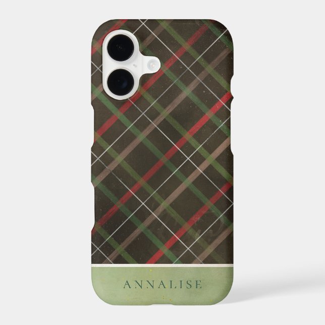 Painted Dark Winter Plaid Pattern (Back)