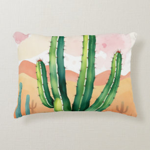Painted Desert Blooms Decorative Cushion