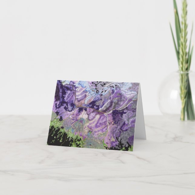 Painted Desert GIS Satellite Imagery Note Cards (Front)