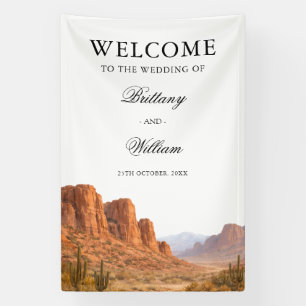 Painted Desert Landscape Welcome Wedding Banner