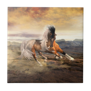Painted Desert Mustang Horse Tile