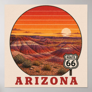 Painted Desert Route 66 Arizona Poster