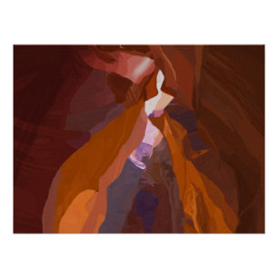 Painted Desert Slot Canyon Landscape Poster