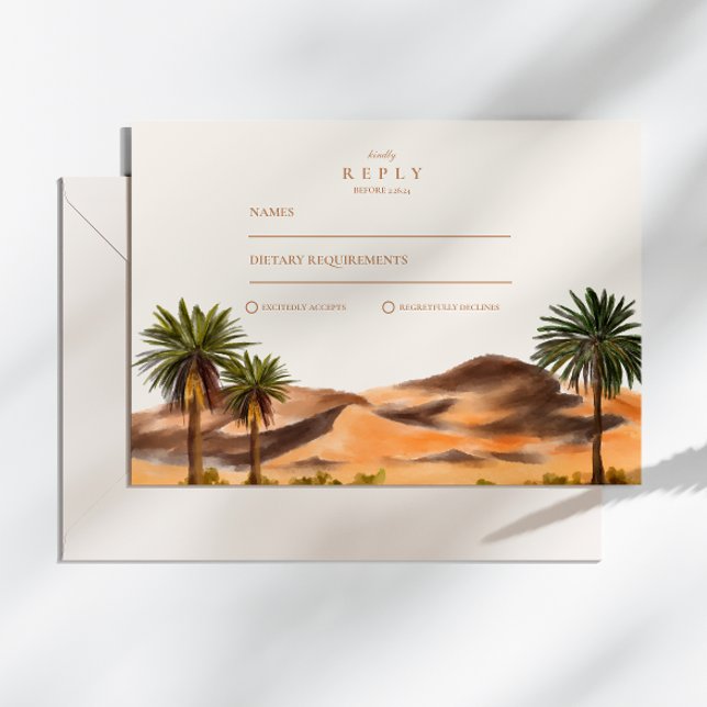 Painted Desert Wedding  RSVP Card (Creator Uploaded)