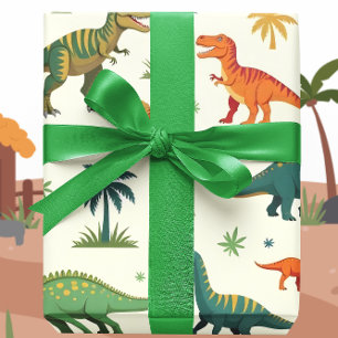 Painted Dinos Wrapping Paper