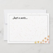 Painted Dog Paw Prints Watercolor Just a Note