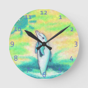 Painted Dolphin Clocks