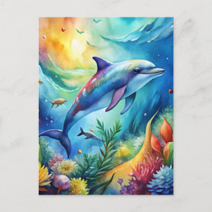 Painted Dolphin Postcard